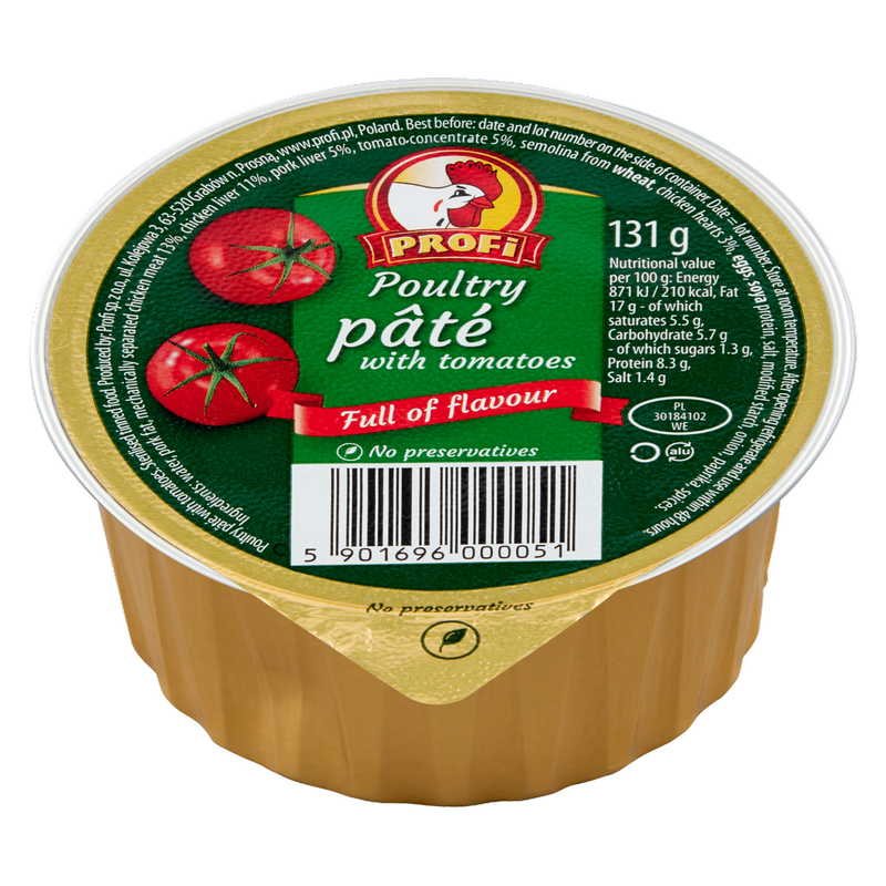 Profi Chicken Pate with Tomatoes, 131g