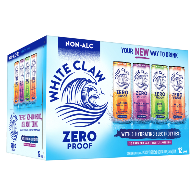 White Claw Zero Proof Variety 12pk 12oz Can