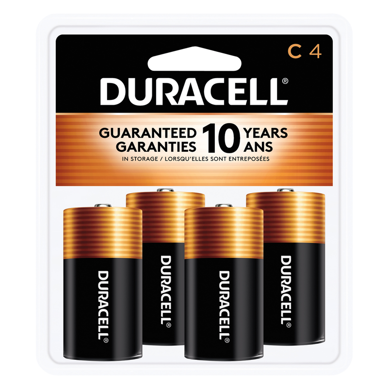 4ct Duracell Coppertop C Battery