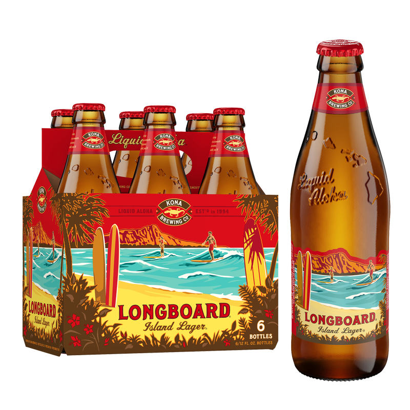 Kona Longboard Island Lager 6pk 12oz Btl 4.6% ABV