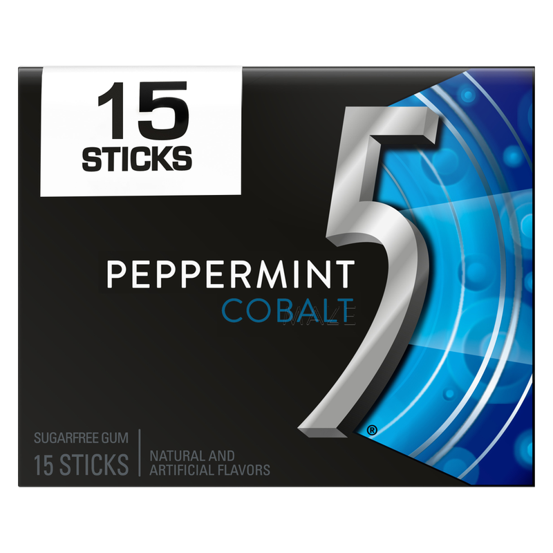 5 GUM Peppermint Cobalt Sugar Free Chewing Gum