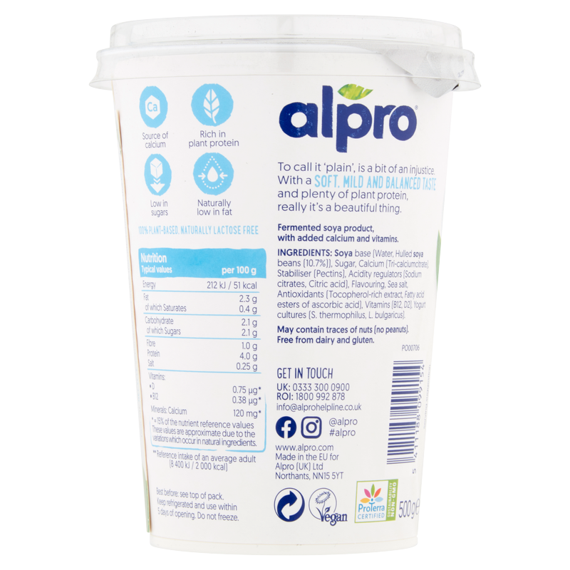 Alpro Plain Yoghurt Alternative, 500g