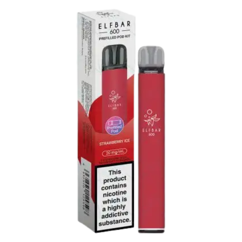Elf Bar 600 Prefilled POD Kit Strawberry Ice 20mg, 1pcs