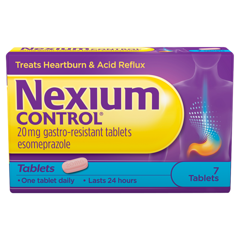Nexium Control 20mg Gastro-Resistant Tablets, 7pcs
