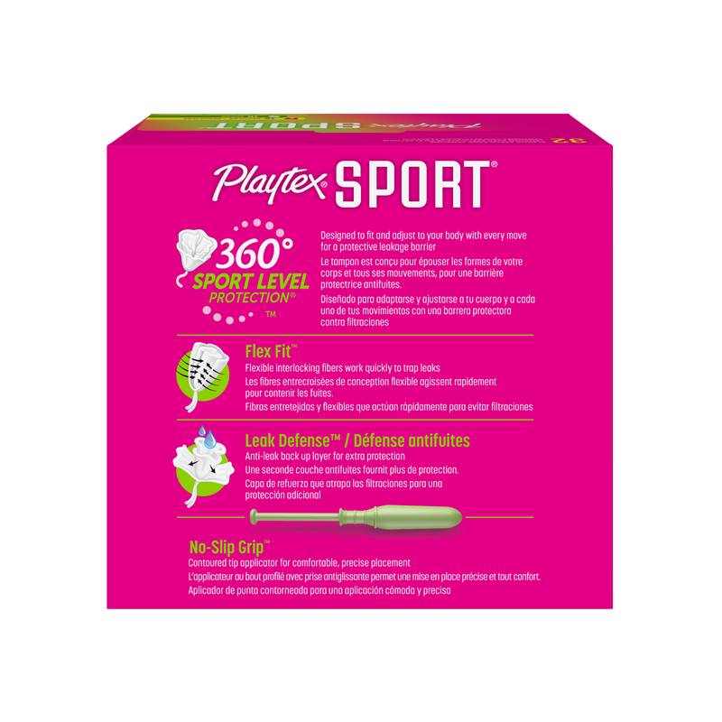 Playtex Sport Regular/Super Multi-Pack Unscented Tampons 32 Count