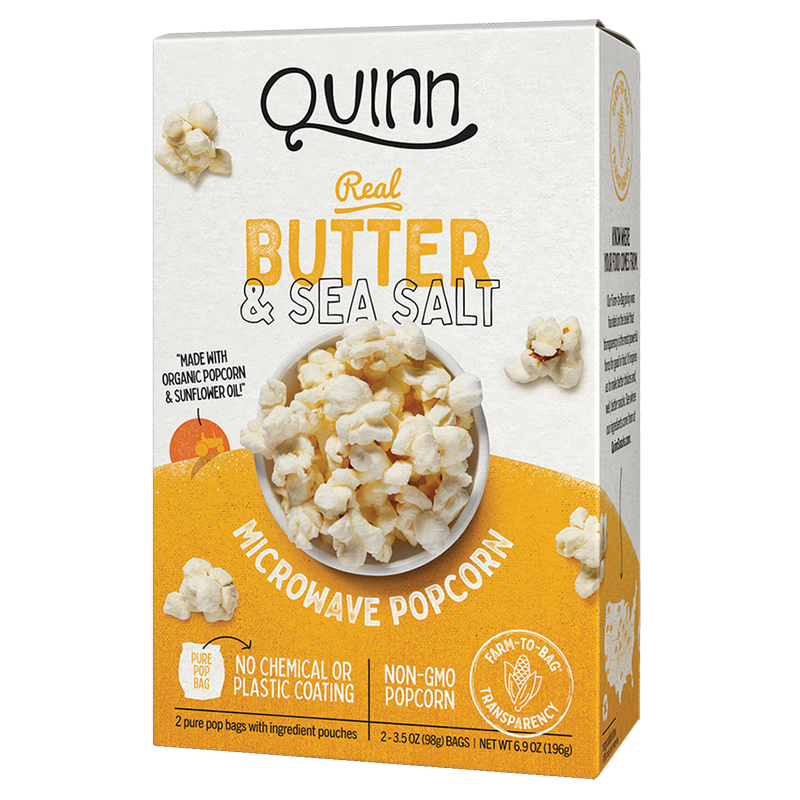 Quinn Butter & Sea Salt Microwave Popcorn 6.9oz