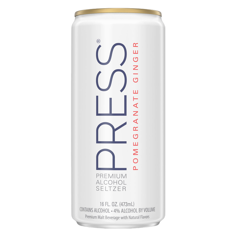 PRESS Pomegranate Ginger Hard Seltzer 16oz Can 4.0% ABV