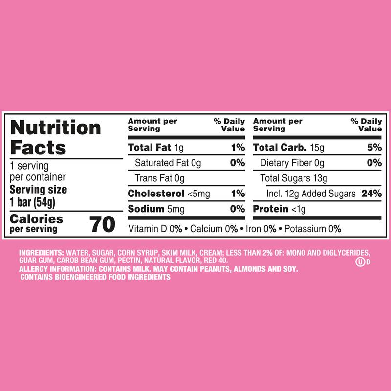 STARBURST Strawberry Sorbet Ice Cream Bar, 2.6 Oz