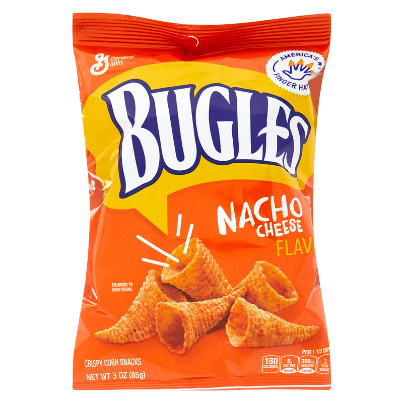 Bugles Nacho Cheese Crispy Corn Snacks 3oz