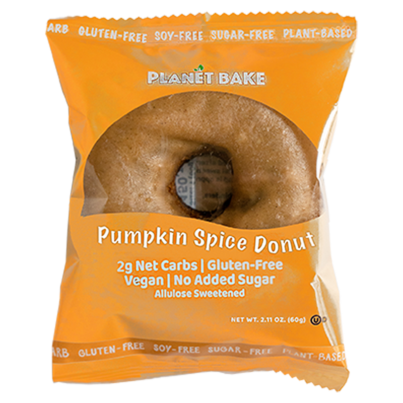 Planet Bake Pumpkin Spice Donut (V, GF, Soy-Free, Keto, Kosher, No Added Sugar)