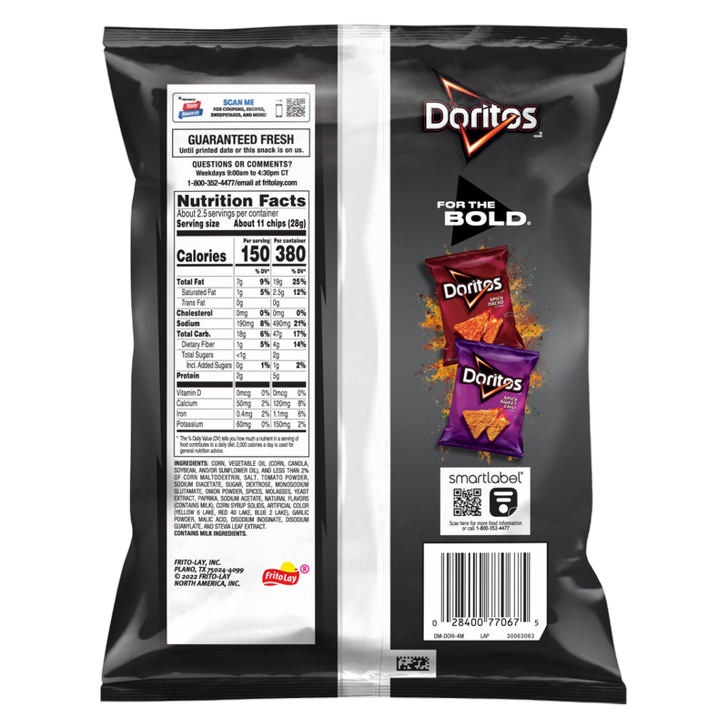 Doritos Tortilla Chips Sweet & Tangy BBQ Flavored 2.625oz