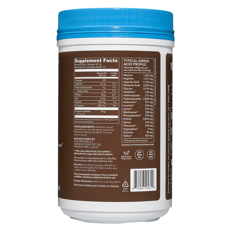 Vital Proteins Chocolate Collagen Peptides 13.5oz