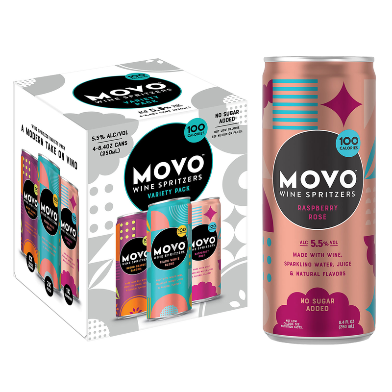MOVO Wine Variety Pack 4pk 8.4oz Can
