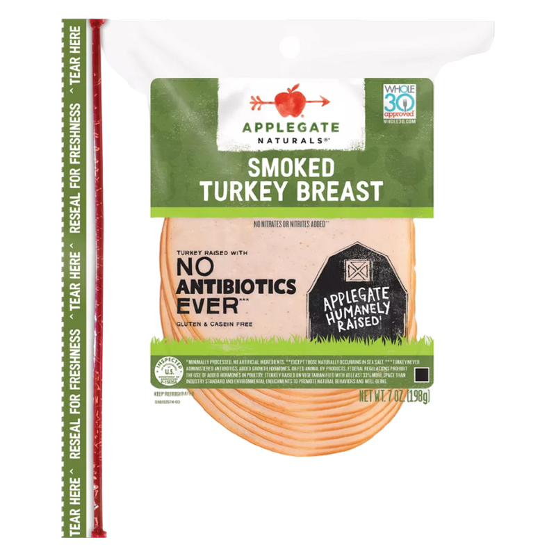Applegate Farms Sliced Smoked Turkey - 7oz