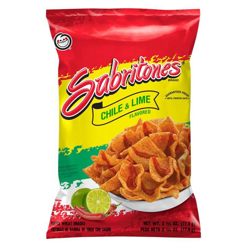 Sabritones Puffed Wheat Snacks Chile & Lime Flavored 2 3/4 Oz