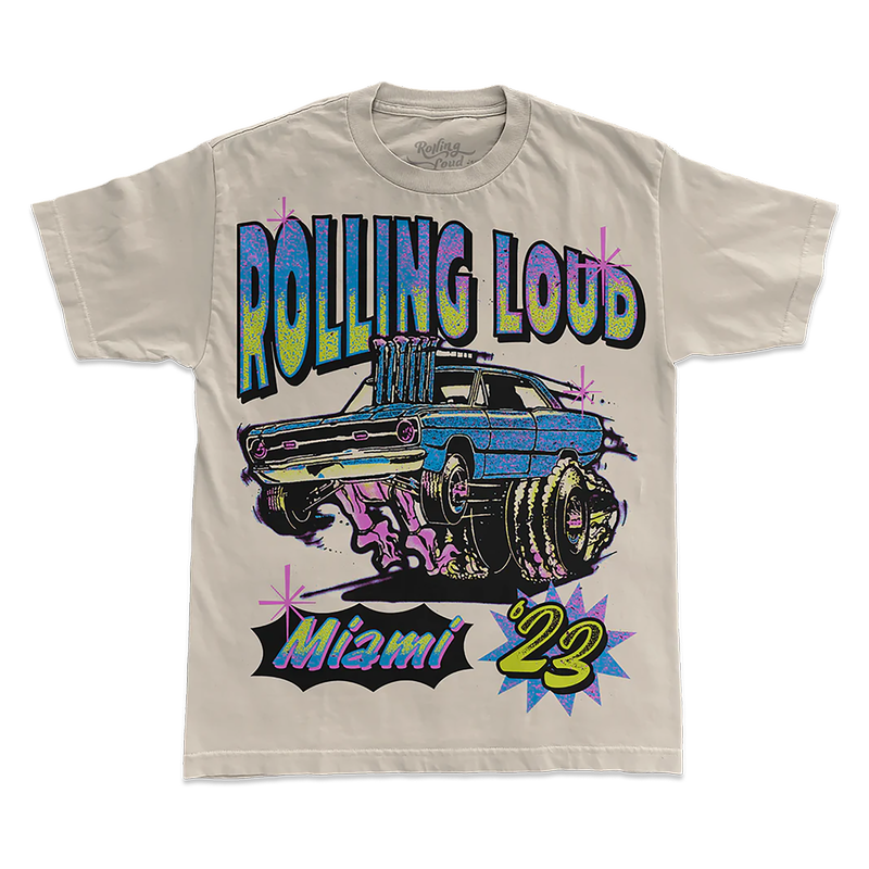 Size XX -Large Rolling Loud Miami 2023 Hydraulics Ivory Lineup Tee