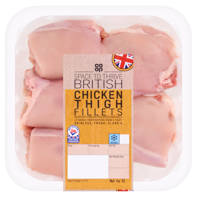 Co-op British Chicken Thigh Fillets, 500g