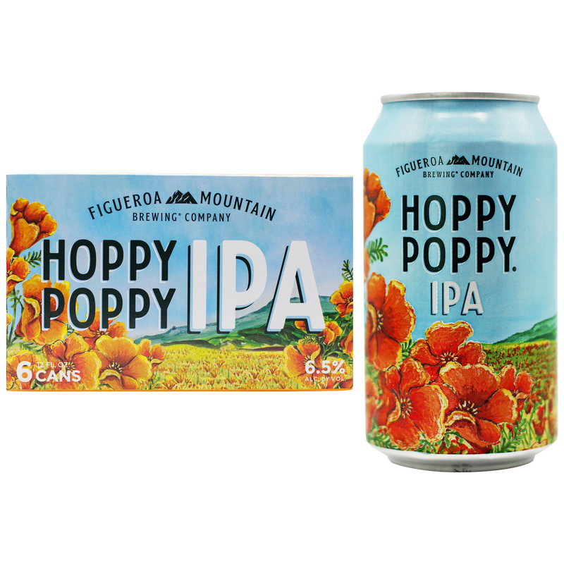 Figueroa Mountain Hoppy Poppy IPA 6pk 12oz Can 6.5% ABV