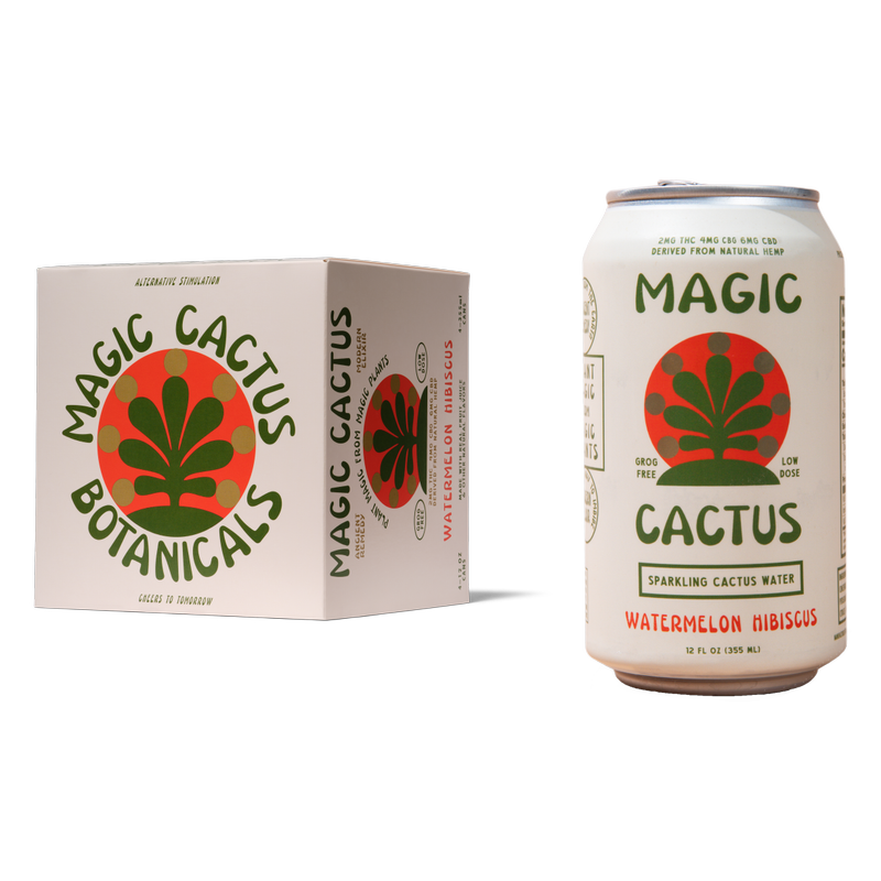 Magic Cactus 2mg THC Watermelon Hibiscus 4pk 12oz Cans