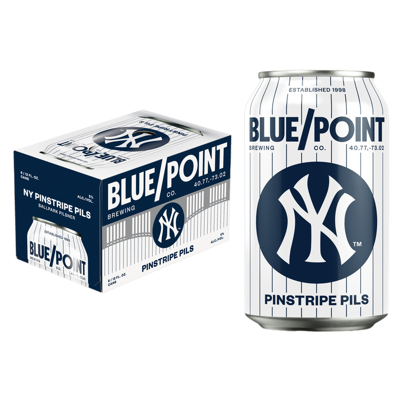 Blue Point NY Pinstripe Pilsner 6pk 12oz Can 5.0% ABV