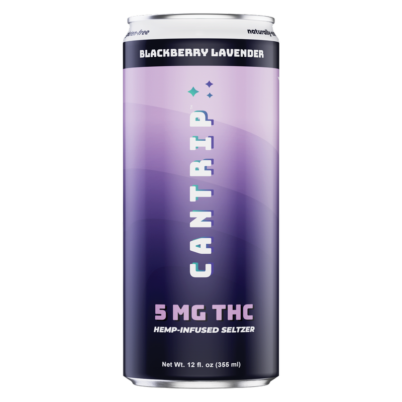 Cantrip 5mg THC Blackberry Lavender Seltzer 4pk 12oz Can