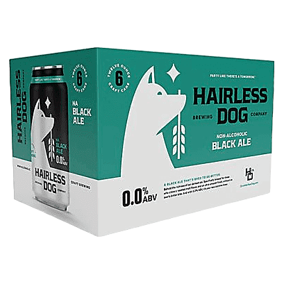 Hairless Dog Brewing Black Ale Non-Alcoholic 6pk 12oz Can