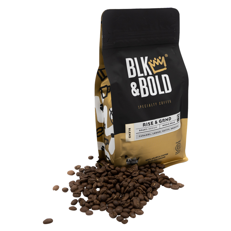 BLK & Bold Rise & GRND Coffee Blend Medium Roast Whole Bean 12oz