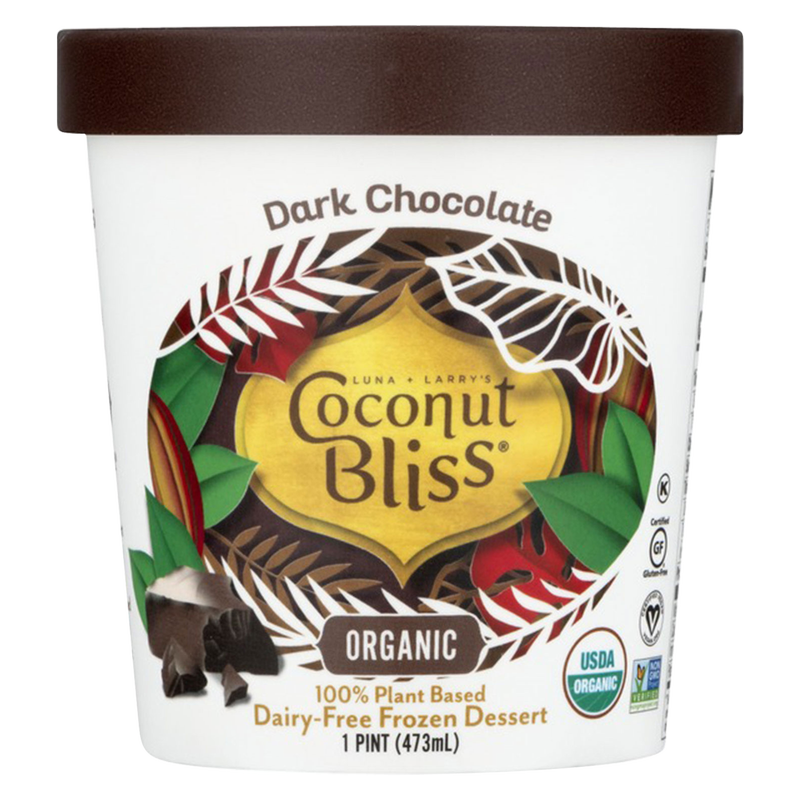 Luna & Larry's Coconut Bliss Dark Chocolate Organic Non Dairy Frozen Dessert Pint