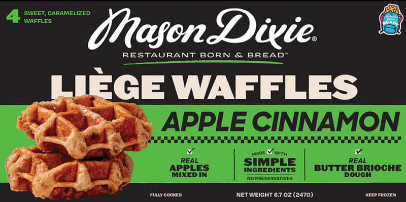Mason Dixie Apple Cinnamon Liege Waffles 4ct