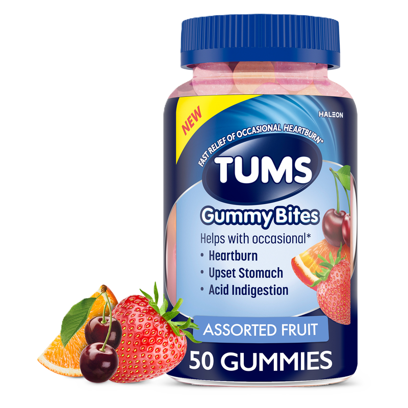 Tums Gummy Bites Assorted Fruit Flavors 50ct
