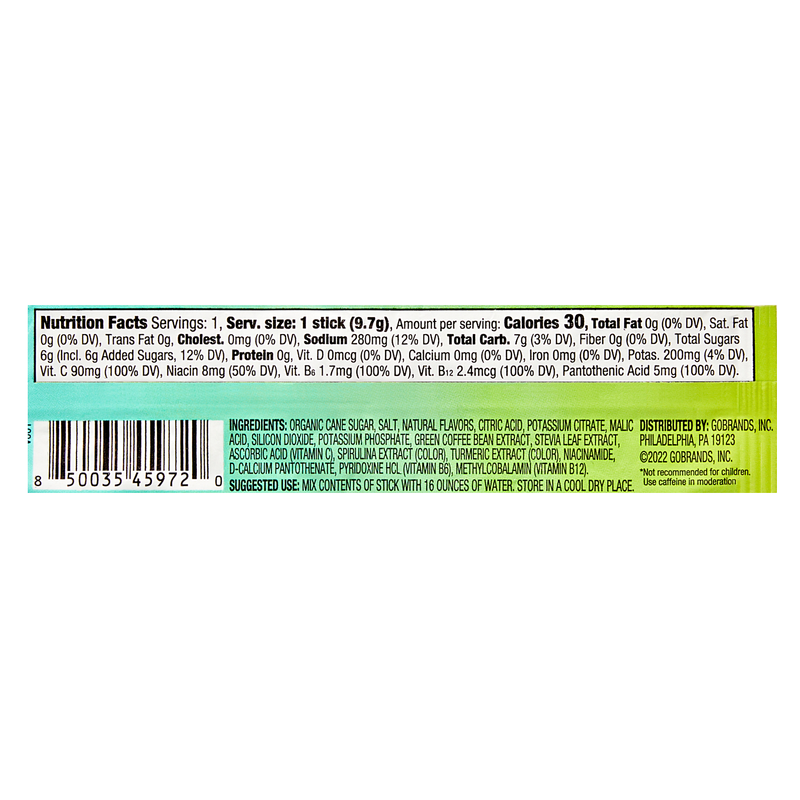 Goodnow Limeade Energy Electrolyte Drink Mix Powder 10ct
