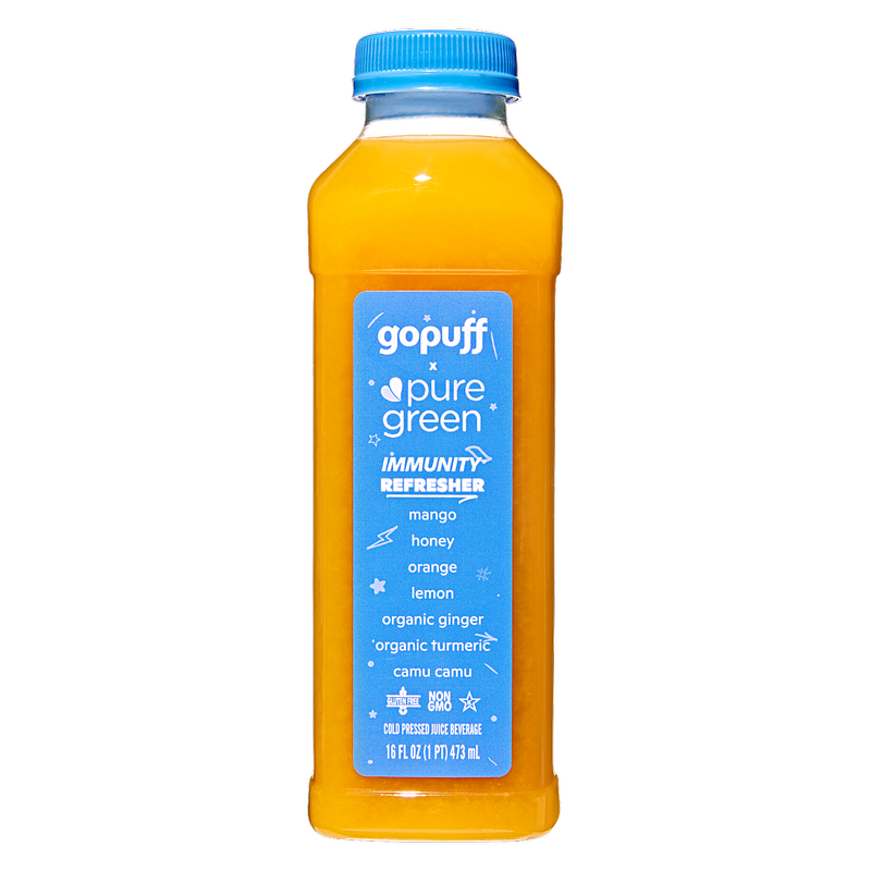 Gopuff x Pure Green Immunity Juice Refresher 16 oz Bundle