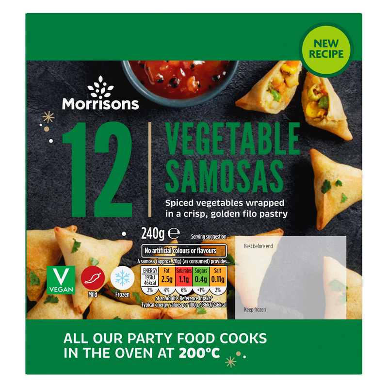 Morrisons 12 Vegetable Samosas, 240g