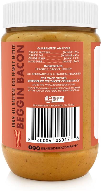Buddy Budder Bangin Bacon Dog Peanut Butter 17oz