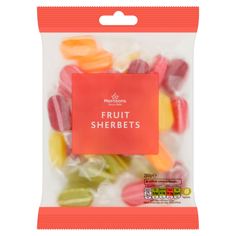 Morrisons Fruit Sherbets, 200g