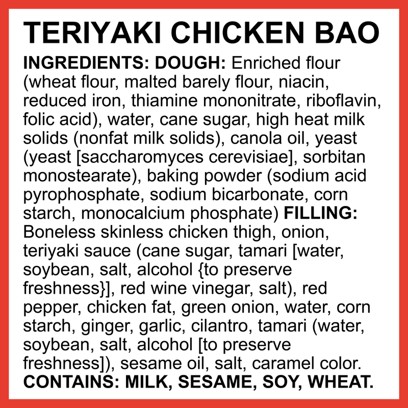 Wow Bao Teriyaki Chicken Bao, 4 Pack