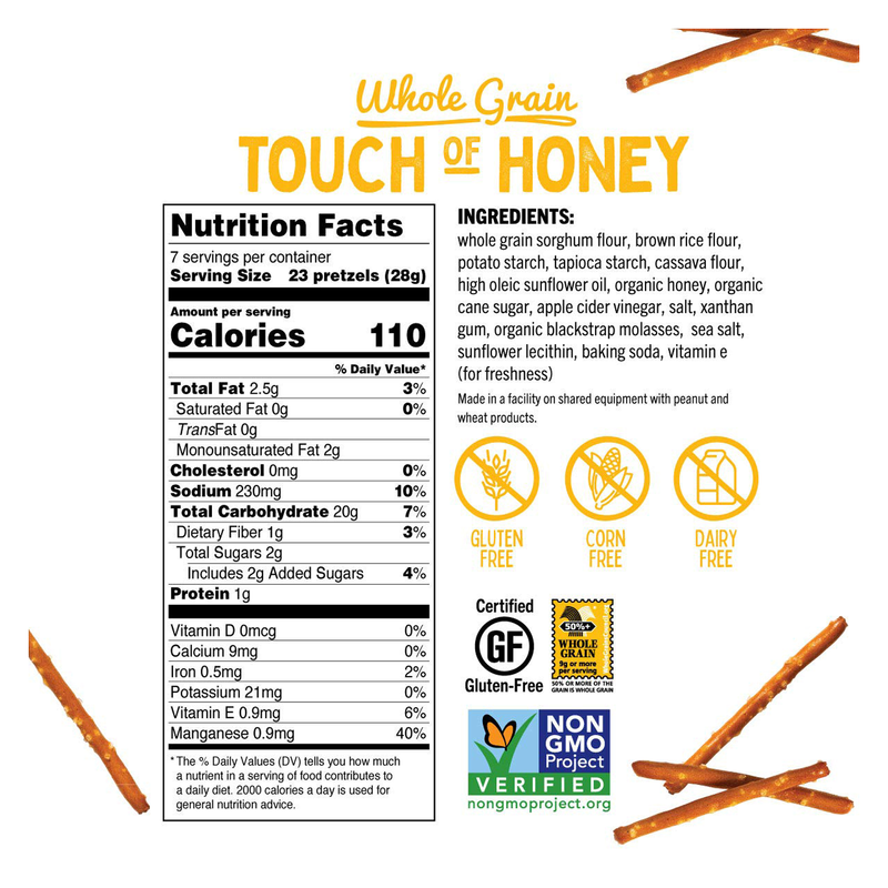 Quinn Touch Of Honey Pretzel Stick 1.5oz