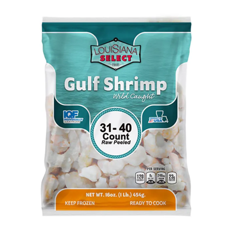 LA Select Raw / Peeled Shrimp (Frozen, 31-40ct) - 16oz