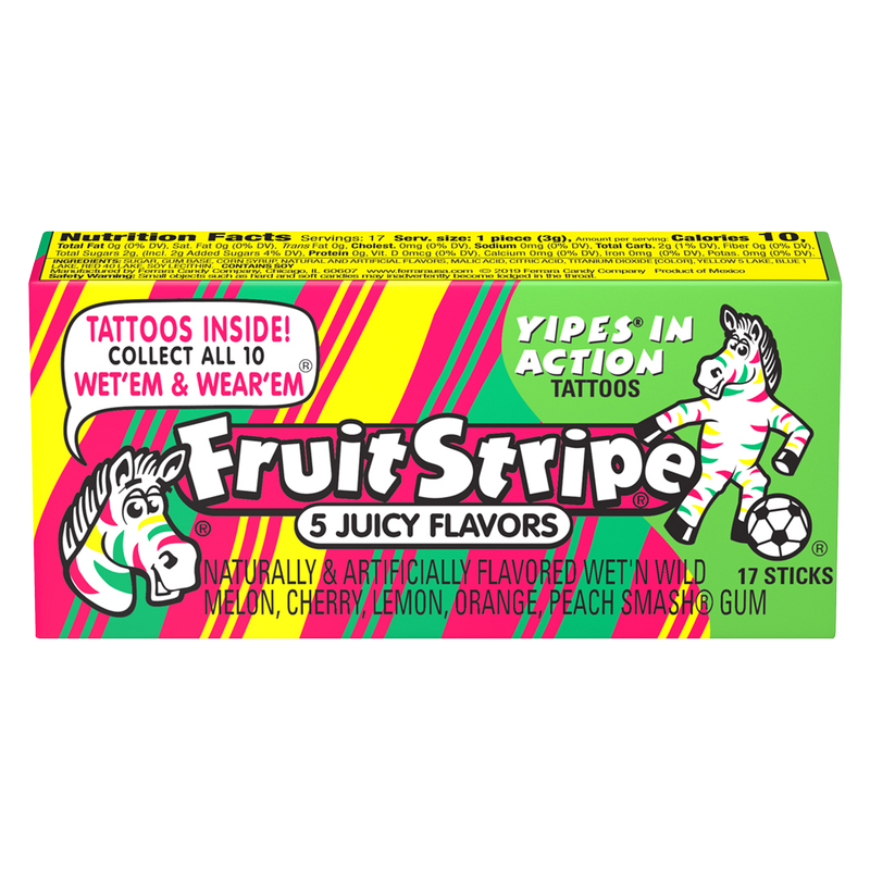 Fruit Stripe Original Mixed Fruit Gum 1.8oz