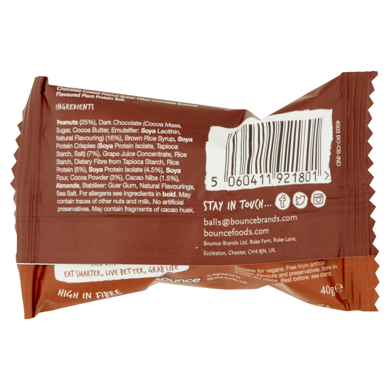 Bounce Chocolate Brownie Protein Ball, 40g