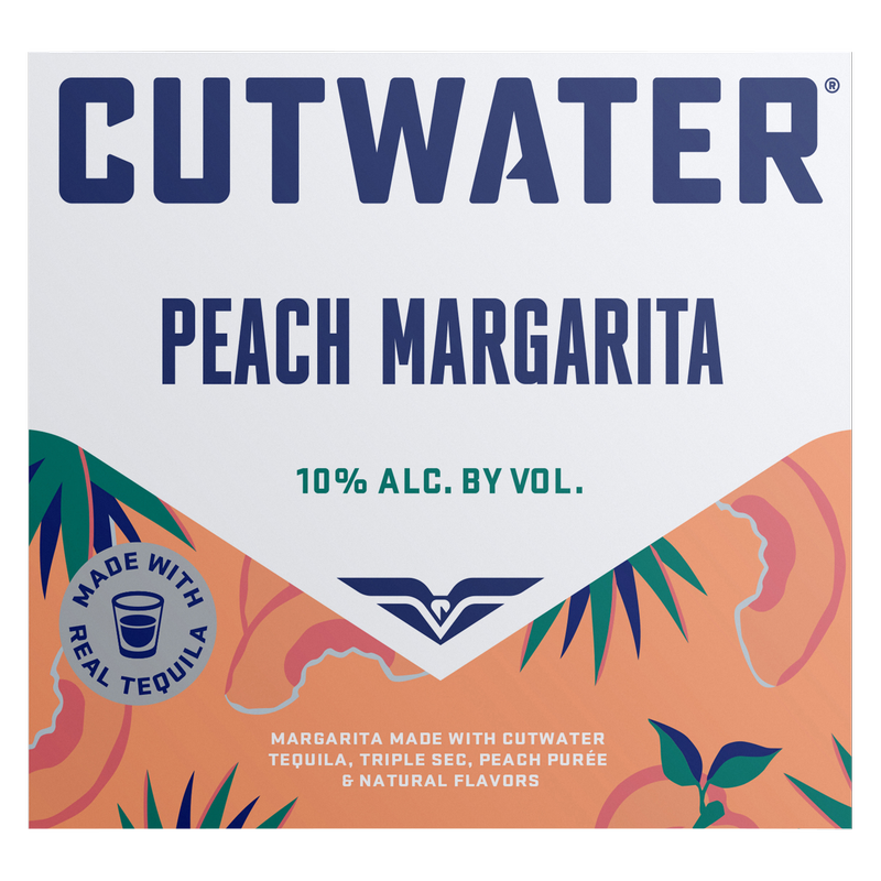 Cutwater Tequila Peach Margarita 4pk 12oz 10% ABV