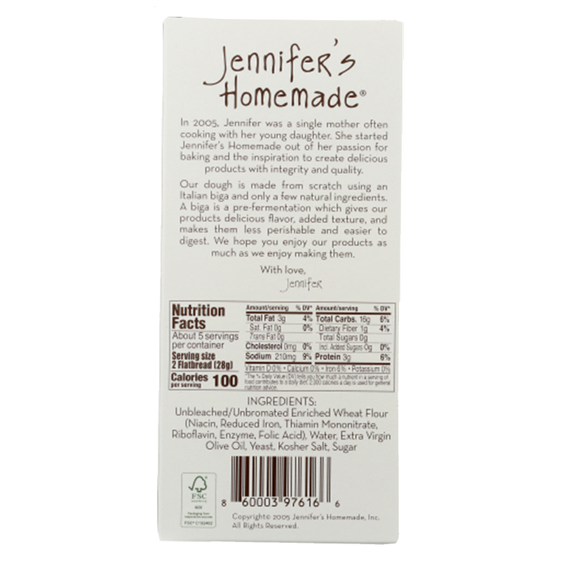 Jennifer's Homemade Original Flatbread 5oz