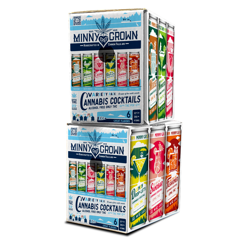 Minny Grown 10mg THC Variety Pack 6pk 12oz Can