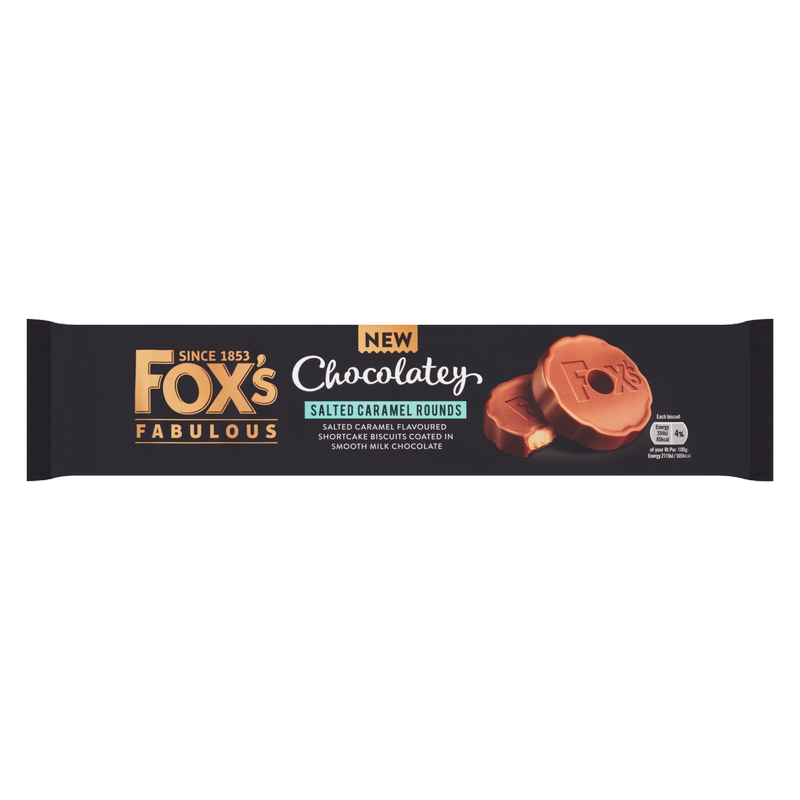 Fox's Chocolatey Salted Caramel Rounds, 130g