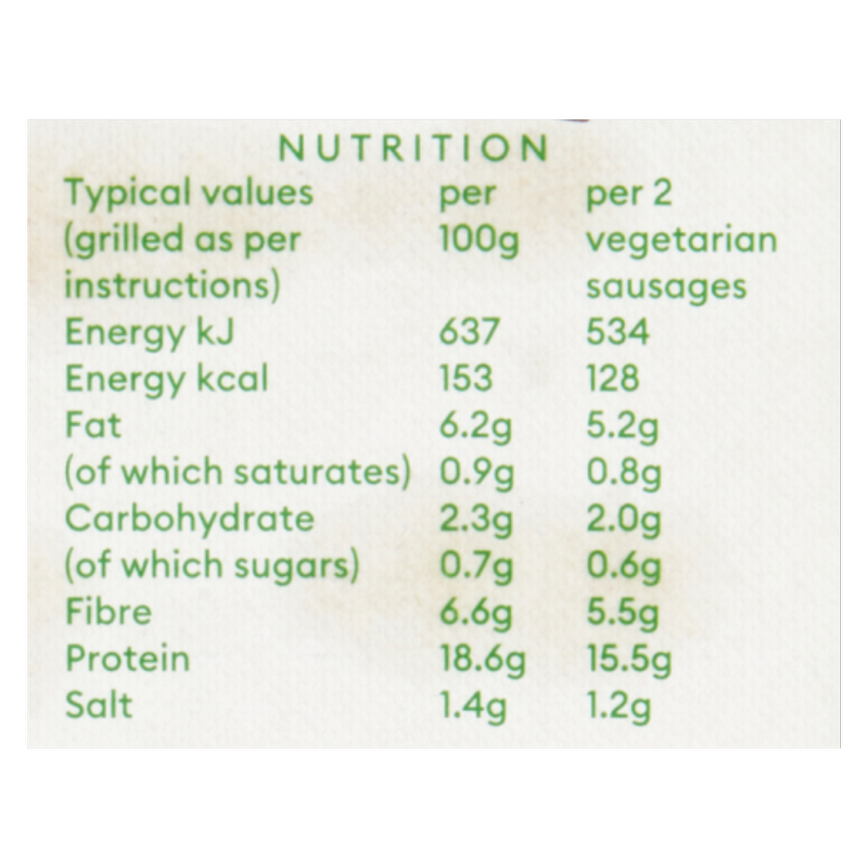 Linda McCartney 6 Vegetarian Sausages, 270g