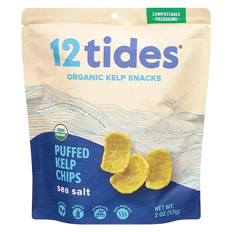 12 Tides Kelp Sea Salt Chips, 2oz