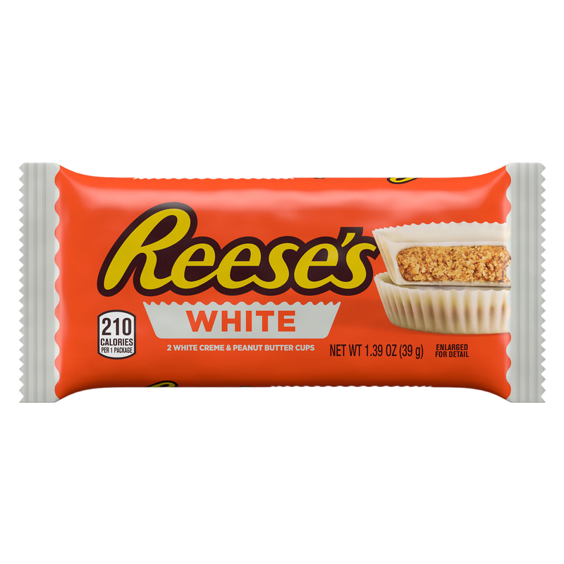 REESE'S White Creme Peanut Butter Cups, Candy Pack, 1.39 oz