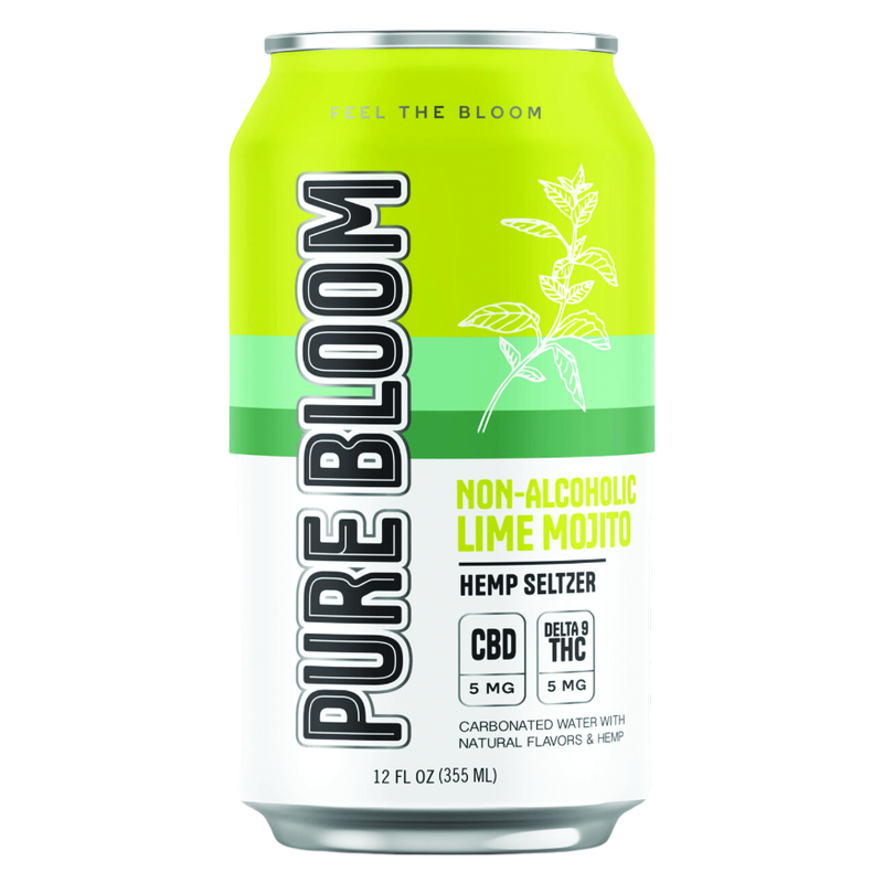 Pure Bloom Lime Mojito 5mg THC Seltzer 4pk 12oz Cans