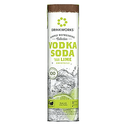 Drinkworks Simply Refreshing Lime Vodka Soda 4pk 50ml