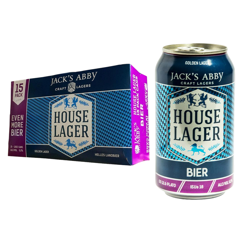 Jack's Abby House Lager 15pk 12oz Can 5.2% ABV
